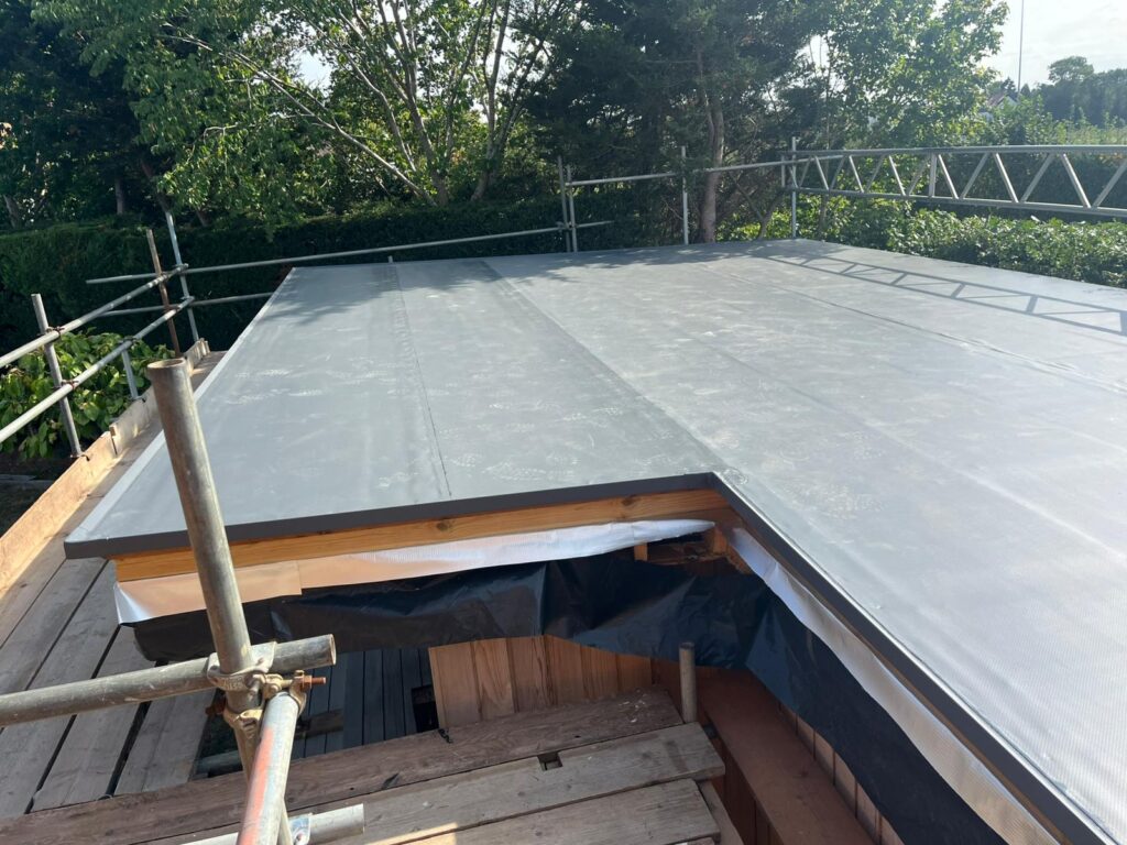 Single ply flat roof system at Thames Ditton
